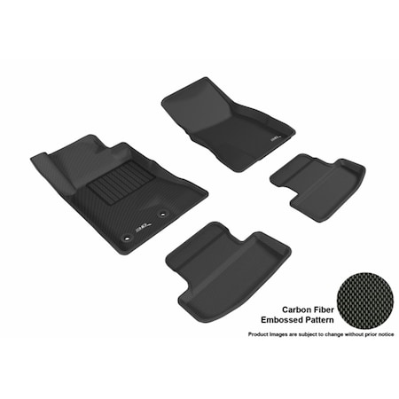 U-Ace 3D Maxpider Custom Fit Complete Kagu Black Floor Mat for 2015-2016 Ford Mus G Models L1FR08501509